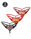 Heart Pearl Sheer Jacquard Embroidered Thong