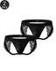 2-Pack Sexy Men's Low-Rise Cutout Lace Thongs