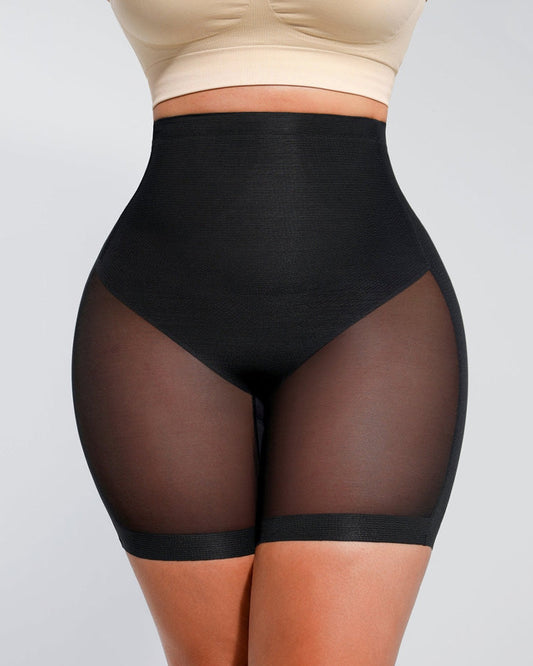 Women's Tummy Slimming Legs Back Low Waist Close-Fitting Mesh Body Shaping Buttocks Shorts