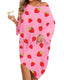 Women's Casual Printed Short Sleeves With Pockets Loose and Comfortable Home Wear