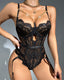 Sexy Lace Mesh Gauze Chain Decorated One-piece Pajamas