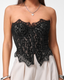 Sexy Boned Corset Lace Mesh Patchwork Cami Top