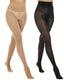 Two Pack High Waisted Silky Shiny Transparent Tights Pantyhose
