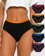 5-Pack Pure Cotton High Waist Colorblock Briefs