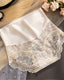 Women's Flower Embroidered Lace High-waisted Tummy-control Breathable Seamless Briefs