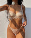 Sexy Floral Embroidered Lace See-through Mesh Bra and Briefs Set