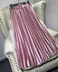 Casual Velvet Pearly Sheen High-waist A-line Pleated Skirt