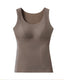 Silk Patch Fleece-Lined Fixed Cups Wire-Free Comfortable Warm Vest