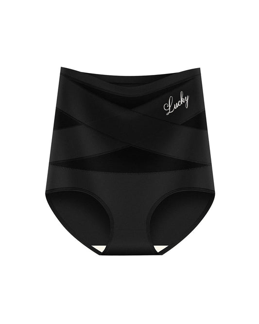 High Waist Tummy Control Breathable Mesh Cross Seamless Hip Lifting Briefs