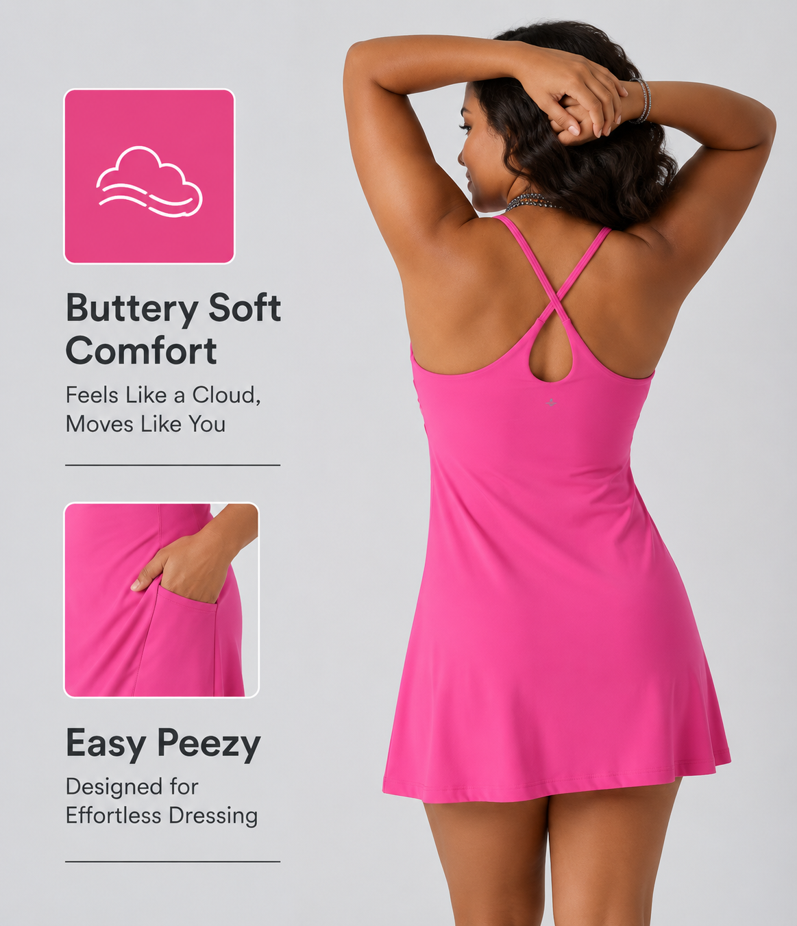 Casual Loose Stretchy Easy-to-Wear Yoga Dress