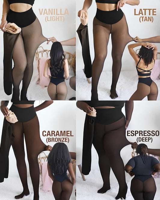 Compression Straps Single-seam Shaping Fleece-lined Leggings