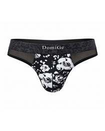 2-Pack Sexy Men's Printed Mesh Low-Rise Thongs