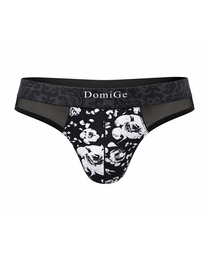 2-Pack Sexy Men's Printed Mesh Low-Rise Thongs