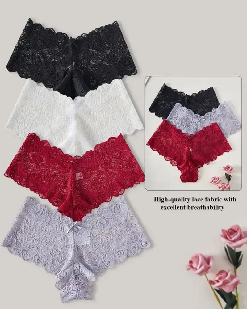 European And American Style Sexy Lace Women's Low-Lise Seamless Cut-Out Briefs Main image