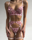 Open Cup Lingerie Set – Sexy Embroidery Temptation 4-Piece Set