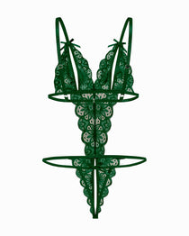 Lace Bodysuit Deep V Teddy
