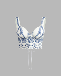 Summer Bohemian Printed Tie-Front Two-Piece Dress Set