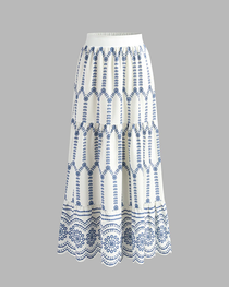 Summer Bohemian Printed Tie-Front Two-Piece Dress Set