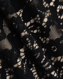 Sexy Black Sheer Lace Trim Bodycon Mini Dress
