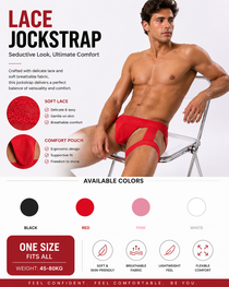 Sexy Men's Lace Thigh Strap Thong