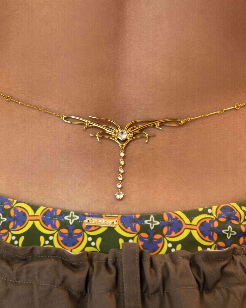 2-Packs Sexy Delicate Chain Rhinestone Totem Waist Chain