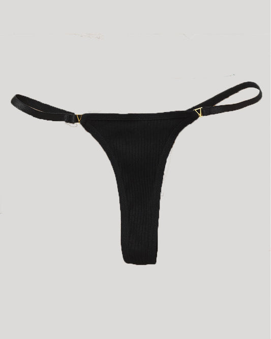 Cotton Threaded T-Pants Women's Low Waist Hip Lifting Fitness High Fork Fashionable Thong