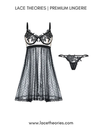 Women’s Sexy Sheer Mesh Hollow Spaghetti Strap Nightgown