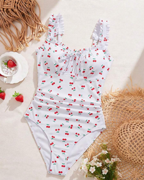 Printed Push-Up Backless Color-Block Vacation Bikini