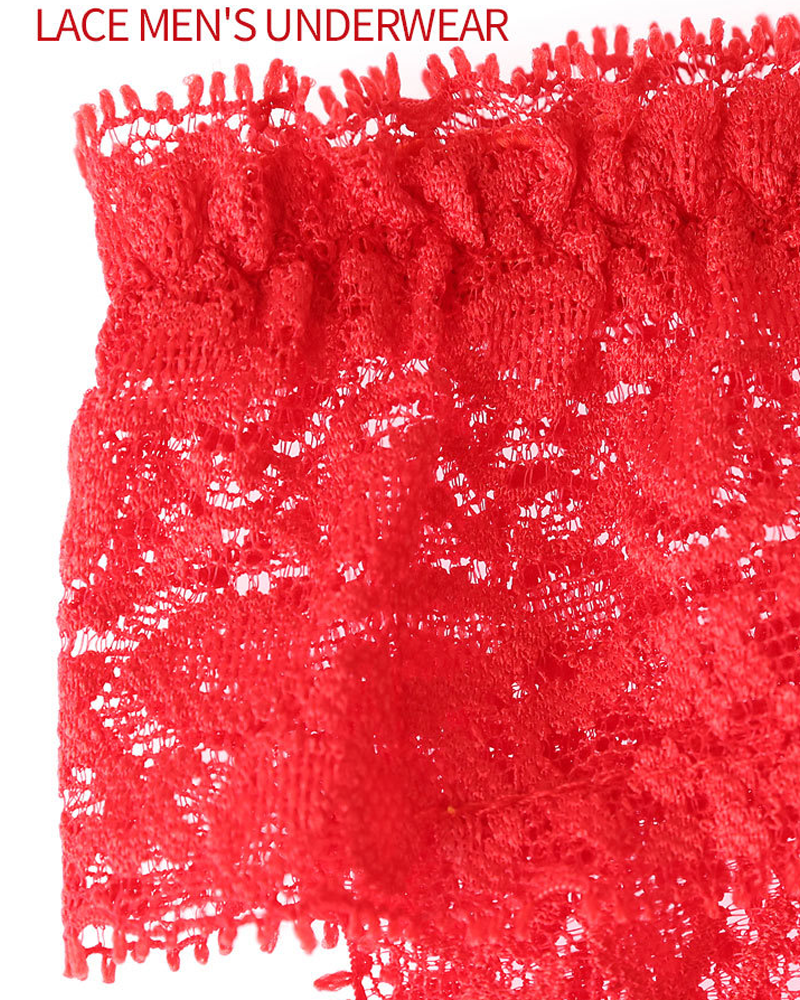 Sexy Men's Lace Thigh Strap Thong