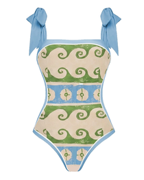 Adjustable Shoulder Straps Printed Swimsuit Set