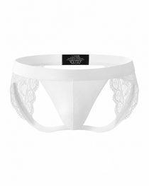 2-Pack Sexy Men's Low-Rise Cutout Lace Thongs