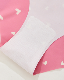 High-Waisted Heart Print Invisible Panties