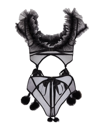 Sexy Sheer Open-Back Sculpting Bodysuit