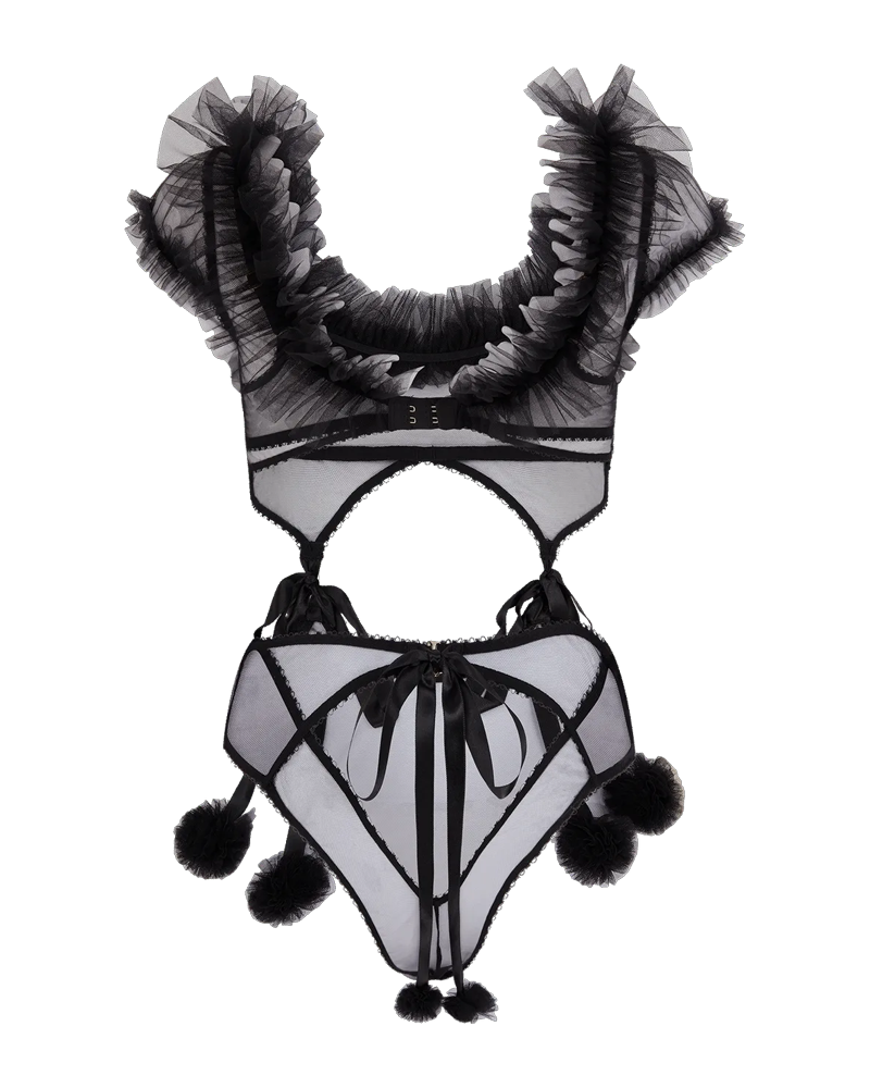 Sexy Sheer Open-Back Sculpting Bodysuit