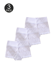 Sexy Hollow-Out Lace Mid-Rise Breathable Boyshorts