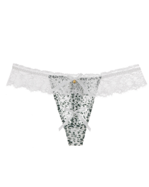 3-Pack Sexy Leopard Print Lace Trim Bell-Decorated Thongs