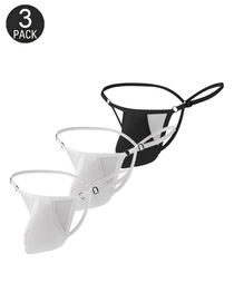 Sexy Men's Ice Silk High-Stretch Thong Underwear — 3-Pack