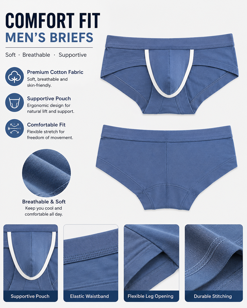 Sexy Comfortable Cotton Men's Briefs