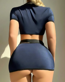 Sexy Police Officer Cosplay Lingerie Set