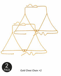 2-Piece Set Sexy Rhinestone Double-Heart Cutout Body Chain