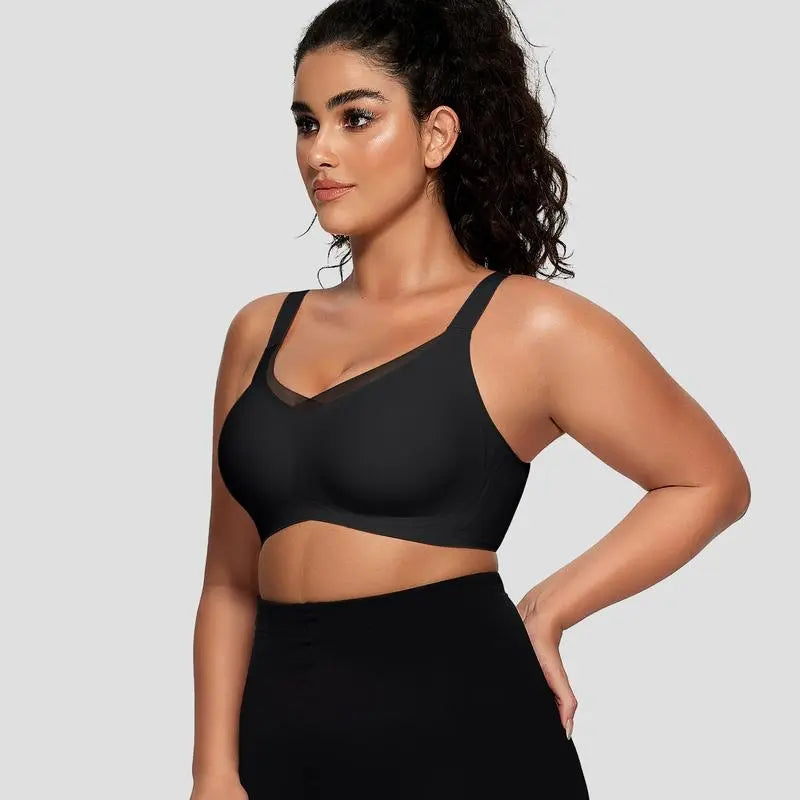 Womens Wireless Bras V Mesh Comfortable Bralette Supportive Secondary image