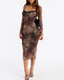 Sexy Leopard Print Bodycon Dress with Lace-Up Back Design