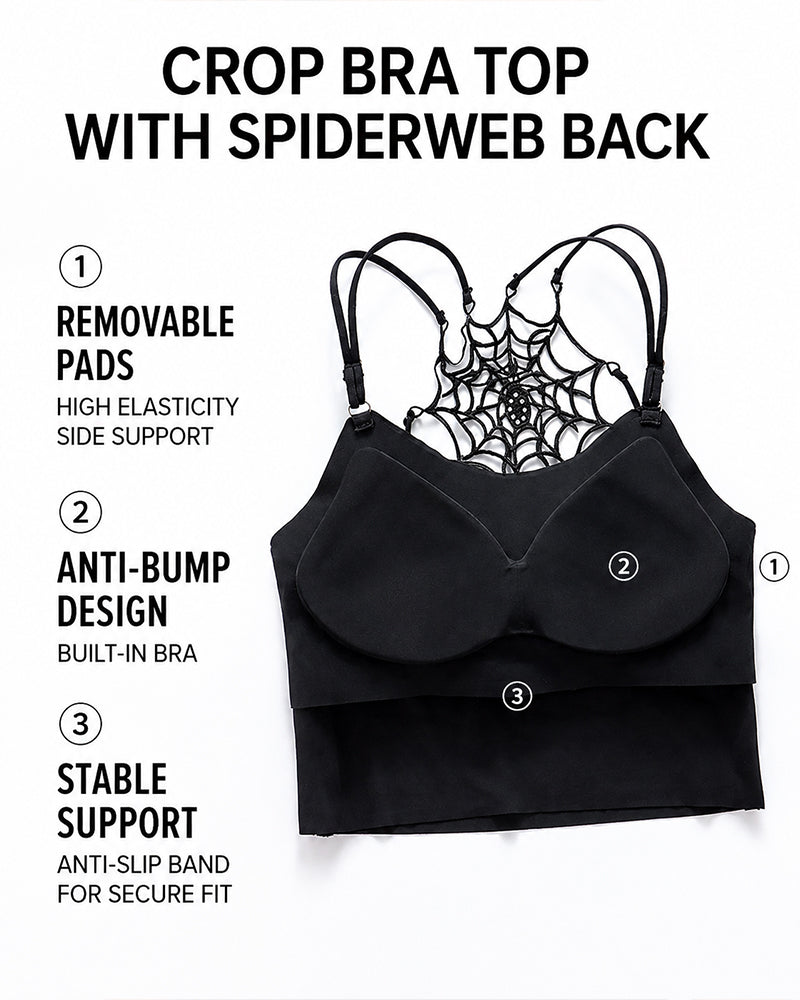 Sexy Spider Web Sleeveless Backless Tank Top