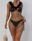 Sexy Faux Fur Trim Rhinestone Fishnet Dress