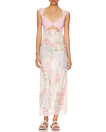 Sexy Floral Lace Cutout Bodycon Dress