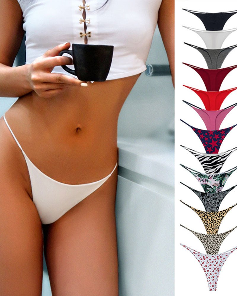 Double-Layer String Cotton T-Back Thong Secondary image