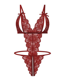 Lace Bodysuit Deep V Teddy