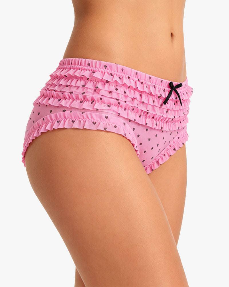 Floral Lace Ruffle Breathable Panties Secondary image