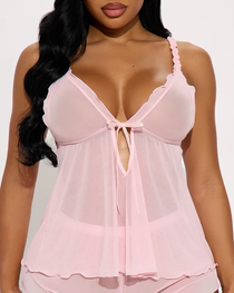 Sexy Sheer Mesh Loungewear Pajama Set