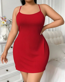 Plus Size Sexy & Comfortable Cutout Lingerie Nightdress with Bow Detail